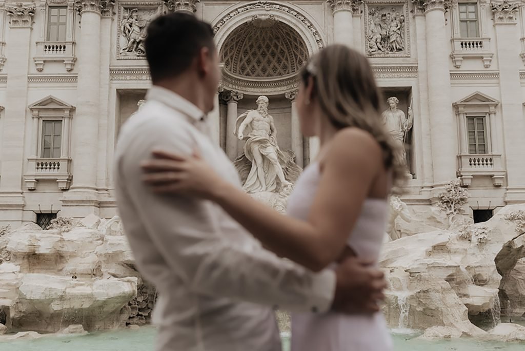 elopement trevi fountain