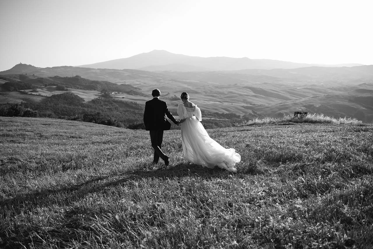 Hire Italy elopement photographer — Abbazia di Spineto, Tuscany