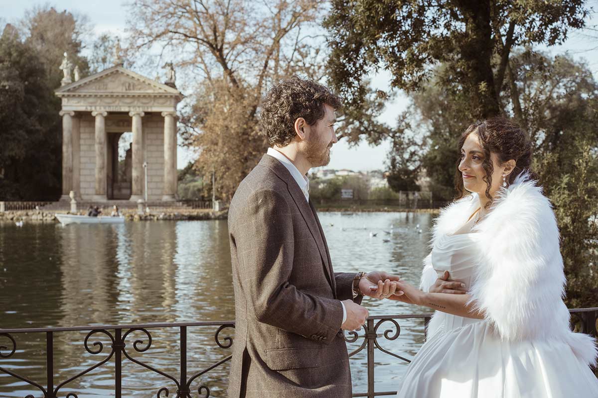 Symbolic elopement ceremony in Italy