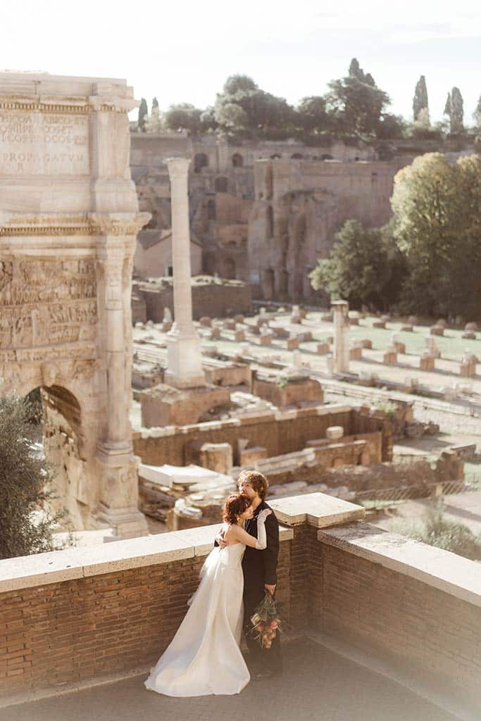 Overlook of the Roman Forum at dawn